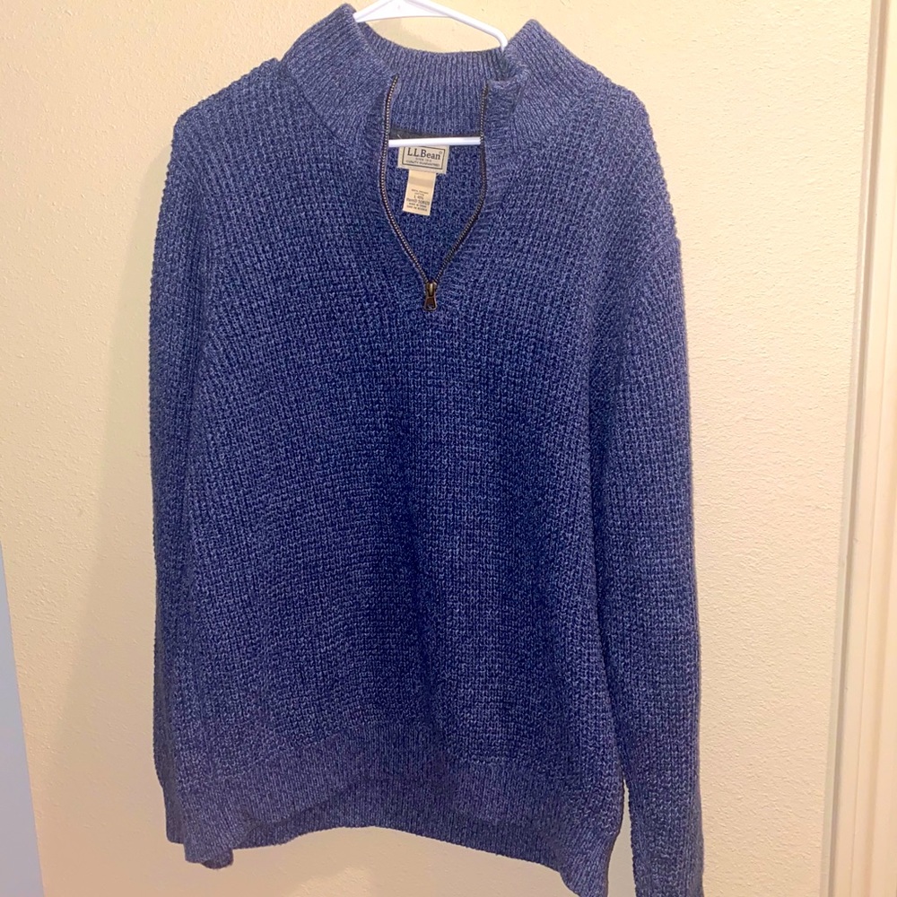 L.L Bean 1/4 Zip Sweater L